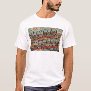 Arizona - gemalte Wüste - große Buchstabe-Szenen T-Shirt