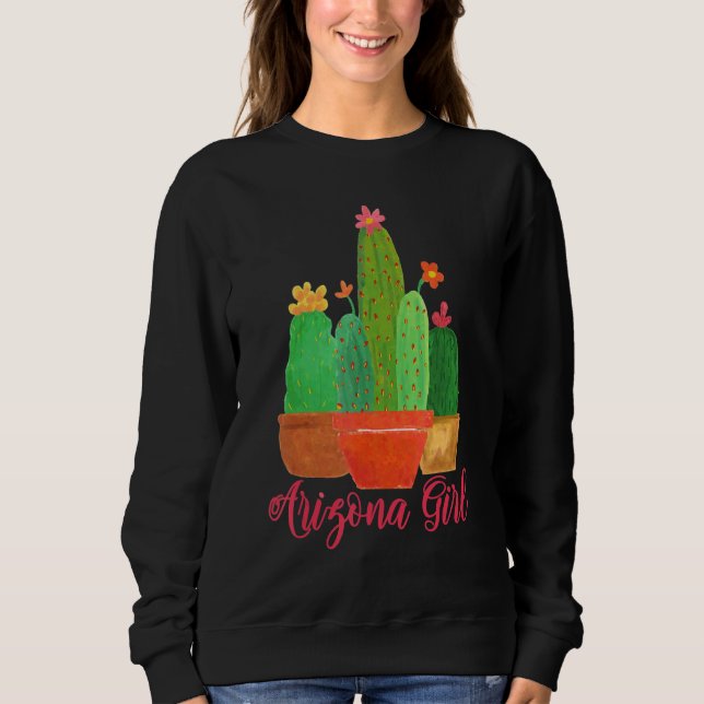 Arizona Girl Boho Cactus Pflanze Sweatshirt (Vorderseite)