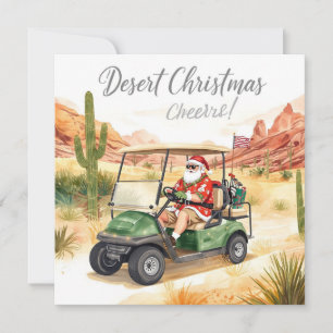 Arizona Golf Weihnachten Santa Golfer fährt Karren