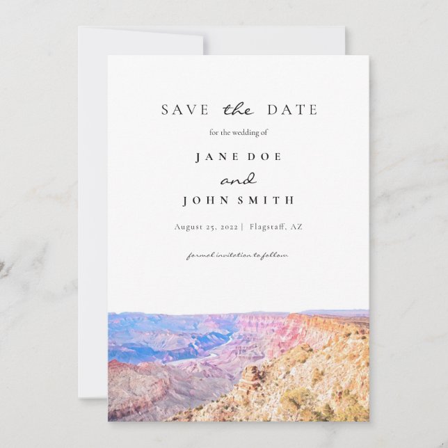Arizona Grand Canyon Save the Date (Vorderseite)