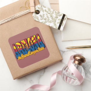 Arizona Grand Canyon Staat Quadratischer Aufkleber