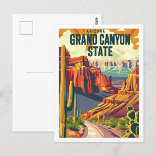 Arizona Grand Canyon Vintage Berühmter Reiseort Postkarte