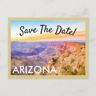 Arizona Grand Canyon Vintage Hochzeitstermin Postkarte