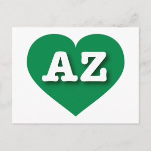 Arizona Green Heart - I Liebe AZ Postkarte