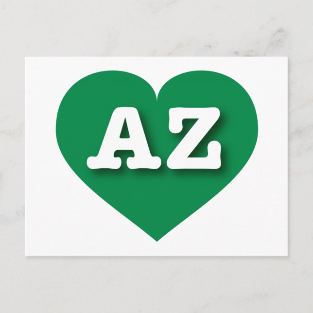 Arizona Green Heart - I Liebe AZ Postkarte (Vorderseite)
