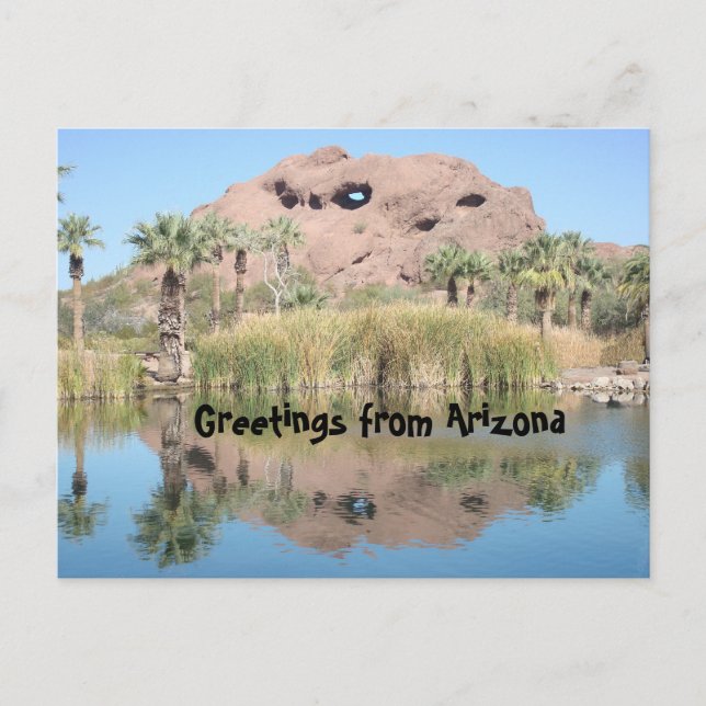 Arizona Grüße Phoenix Sehenswürdigkeit Berg Postkarte (Vorderseite)