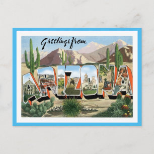 Arizona-Grüße von US-Staaten Postkarte