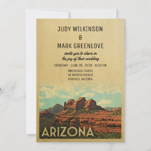 Arizona Hochzeitseinladung Vintag Mitte des Jahrhu Einladung