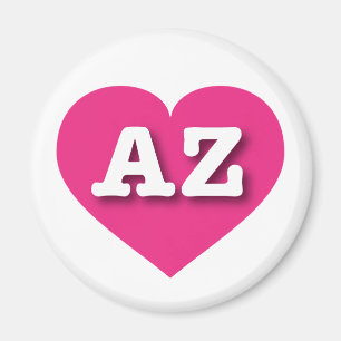 Arizona Hot Pink Heart - I Liebe AZ Magnet