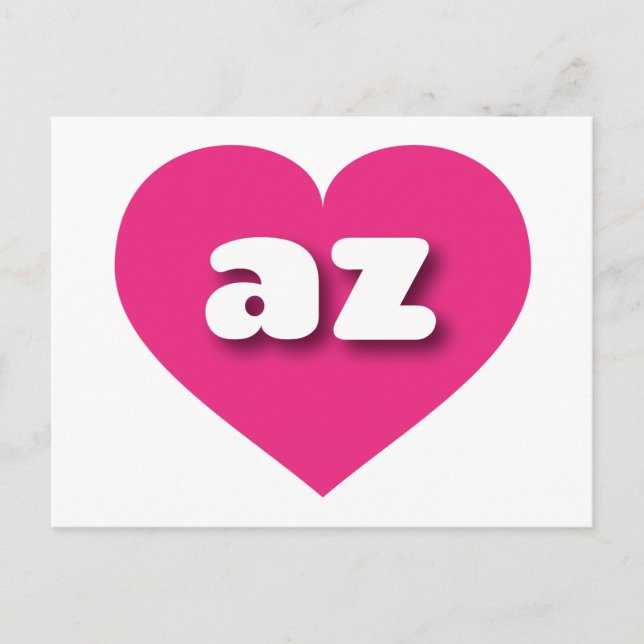 Arizona Hot rosa heart - I Liebe az Postkarte (Vorderseite)