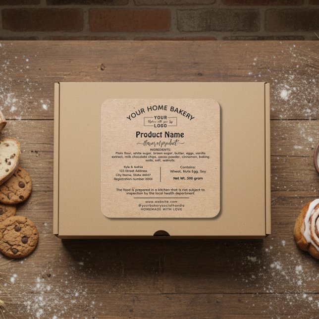 Arizona-Hütte-Gesetz Lebensmitteletikett-Logo Quadratischer Aufkleber (Von Creator hochgeladen)