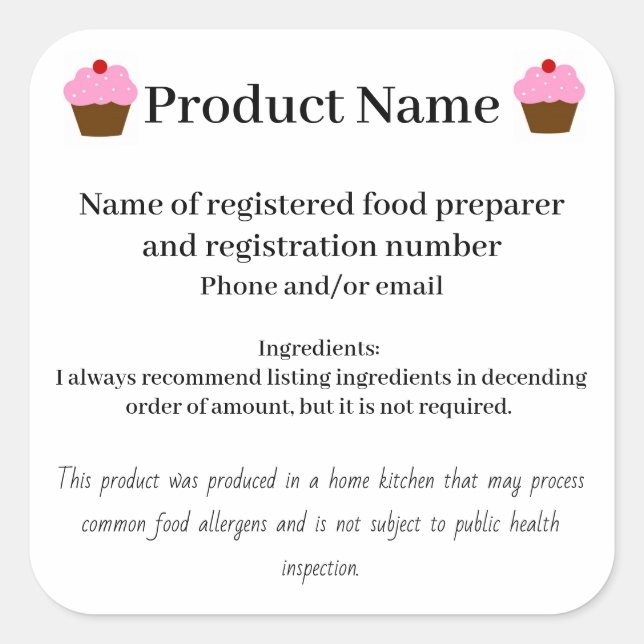 Arizona Hütte Gesetz Lebensmittelkennzeichnung Zuh Quadratischer Aufkleber (Vorderseite)