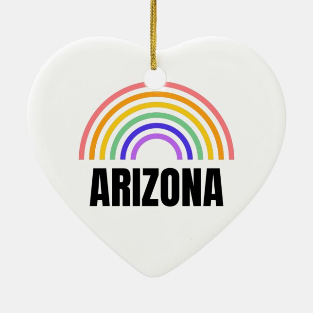 Arizona - I Liebe Arizona - Phoenix Arizona Keramik Ornament (Hinten)