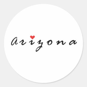 arizona, i Liebe arizona Runder Aufkleber
