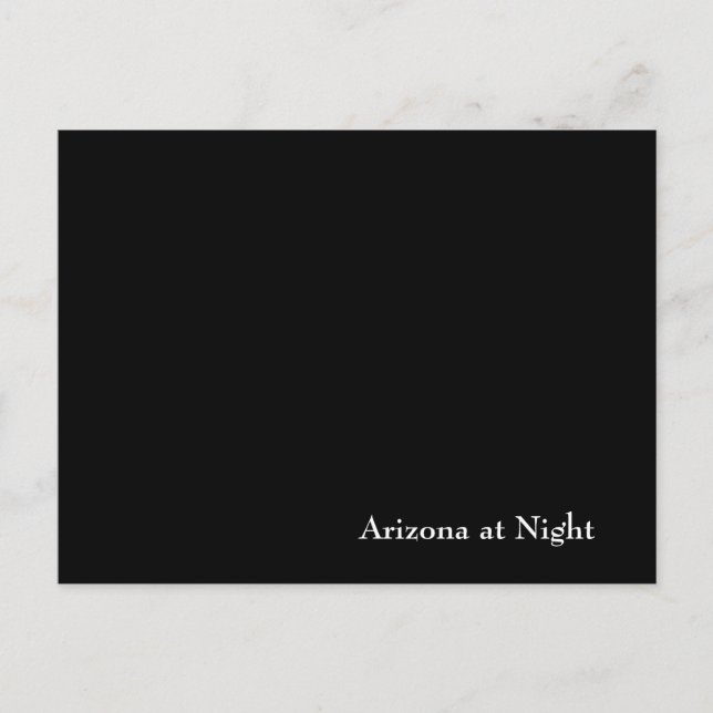 Arizona in der Nacht Postkarte (Vorderseite)