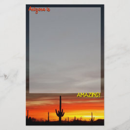 "Arizona ist Phantastisch!" Sunset Sonoran Desert  Briefpapier