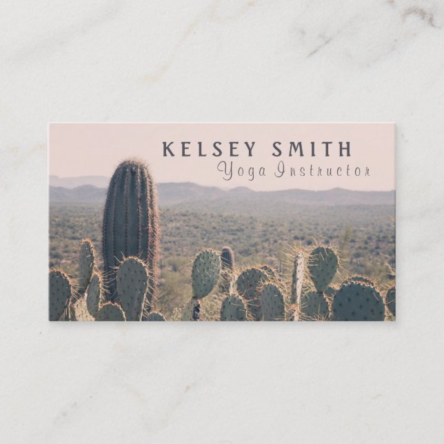 Arizona-Kakteen - Visitenkarte des Yoga-Lehrer-| (Vorderseite)