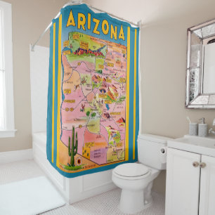 Arizona Karte  Duschvorhang