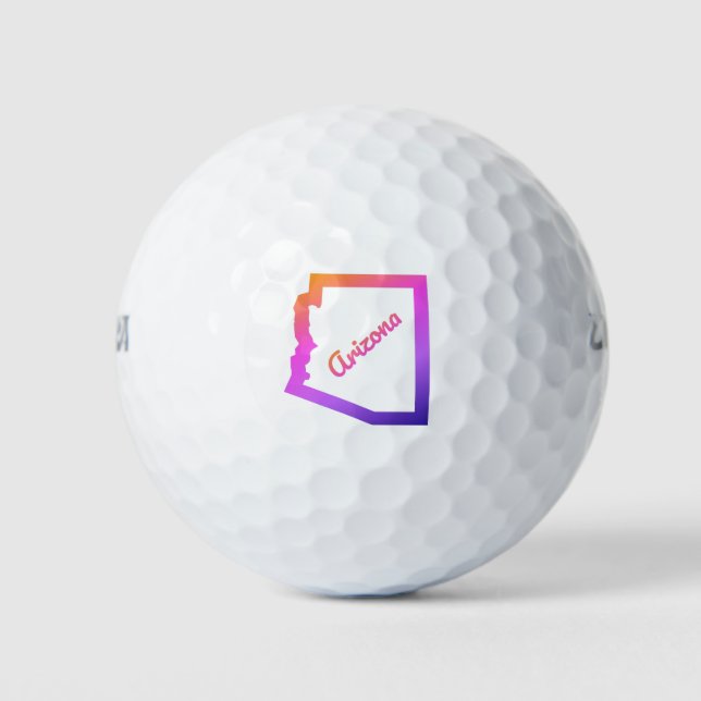 Arizona Karte - I Liebe Arizona - Phoenix Arizona Golfball (Vorderseite)