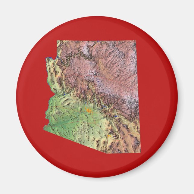 Arizona Karte Magnet (Vorne)