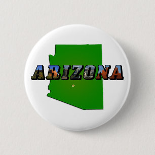 Arizona-Karte und Bildtext Button