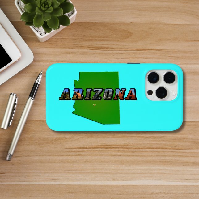 Arizona-Karte und Bildtext Case-Mate iPhone Hülle (Arizona Map and Picture Text Case-Mate iPhone Case)