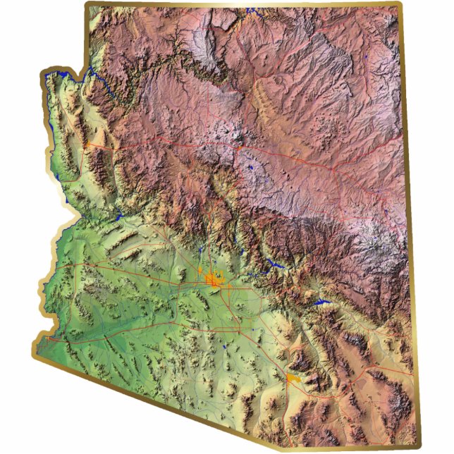 Arizona-Karten-Magnet herausgeschnitten Fotoskulptur Magnet