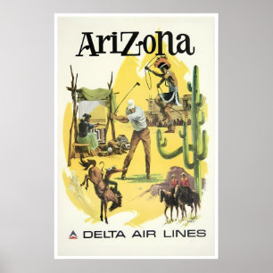 Arizona Kunst Druck Delta Reiseplakat Poster
