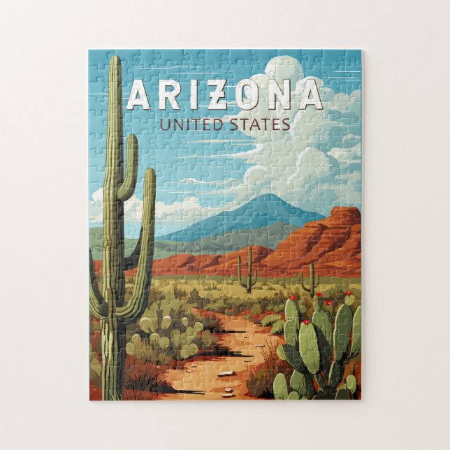 Arizona Kunstvoll wandern Vintag Puzzle (Vertikal)