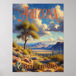 Arizona Land der Kontraste Landschaft Poster