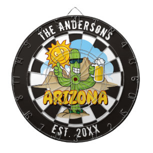 Arizona Landscape Cartoon Custom Dartboard Dartscheibe
