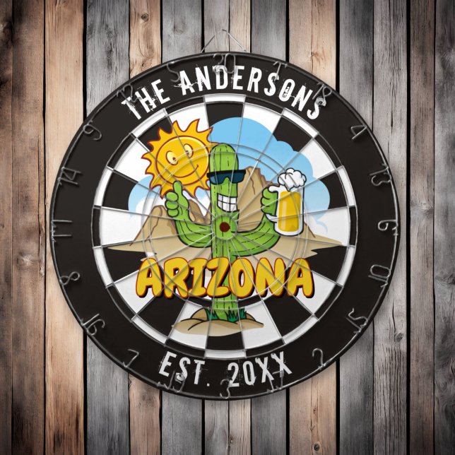 Arizona Landscape Cartoon Custom Dartboard Dartscheibe (Von Creator hochgeladen)