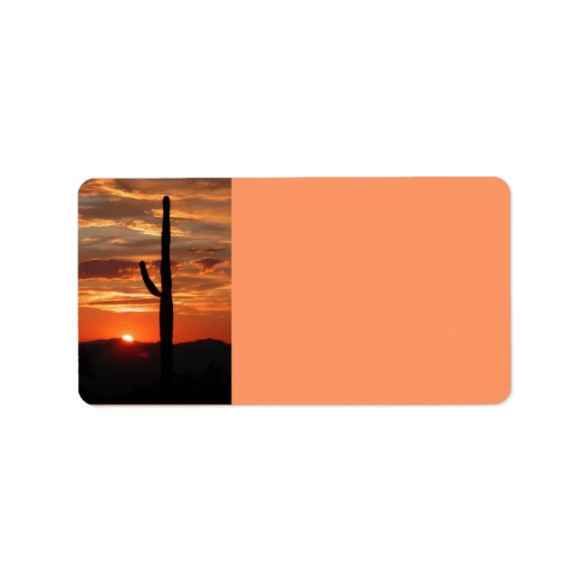 Arizona Landschaft Sonnenuntergang Adressaufkleber (Vorne)