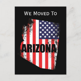 Arizona Map American Flag Freedving Ankündigungspostkarte