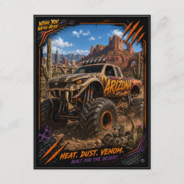 Arizona Monster Truck Gelände Kunst Postkarte
