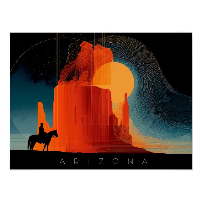 Arizona, Monumental, Minimalistischer Stil Poster (Vorderseite)