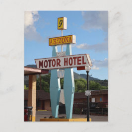 Arizona Motor Hotel auf Route 66 Postkarte