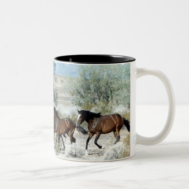 Arizona-Mustangs Zweifarbige Tasse (Rechts)