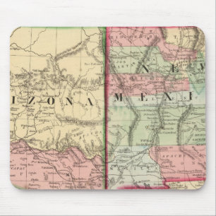 Arizona, New Mexico Map von Mitchell Mousepad