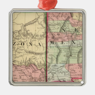 Arizona, New Mexico Map von Mitchell Ornament Aus Metall