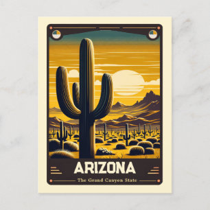 Arizona   Patriotischer Geist Vintag Postkarte