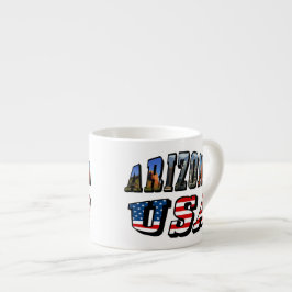 Arizona Picture und USA Flag Text Espressotasse