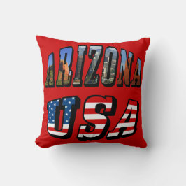 Arizona Picture und USA Flag Text Kissen
