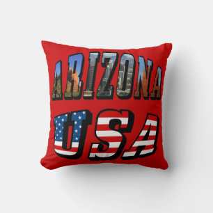 Arizona Picture und USA Flag Text Kissen