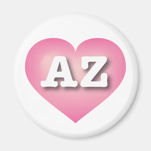 Arizona Pink Fade Heart - I Liebe AZ Magnet