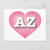 Arizona Pink Fade Heart - I Liebe AZ