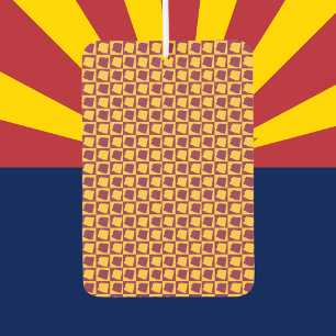 Arizona Pop Art Schachbrettmuster Weinrot Gold Autolufterfrischer
