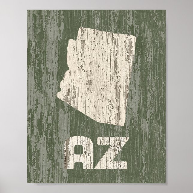 Arizona Poster Rustikaler Staat Kunst, Dichtung un (Vorne)