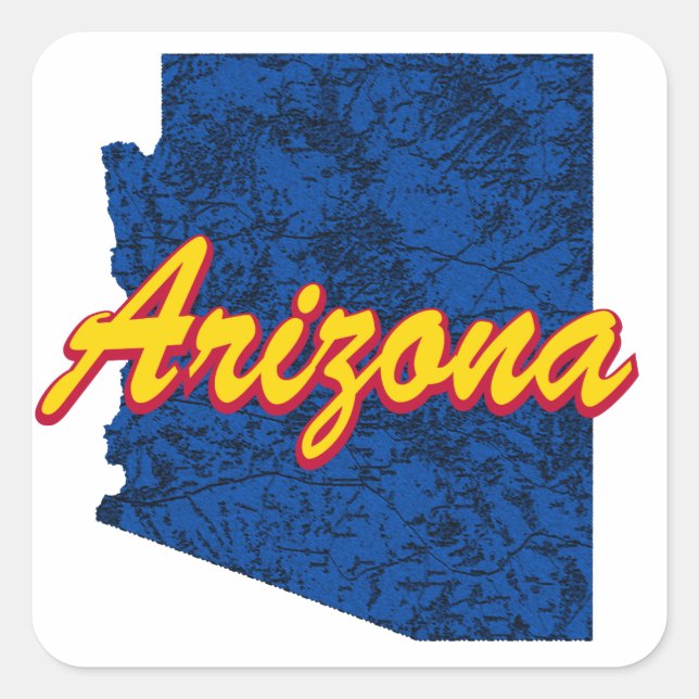 Arizona Quadratischer Aufkleber (Vorderseite)