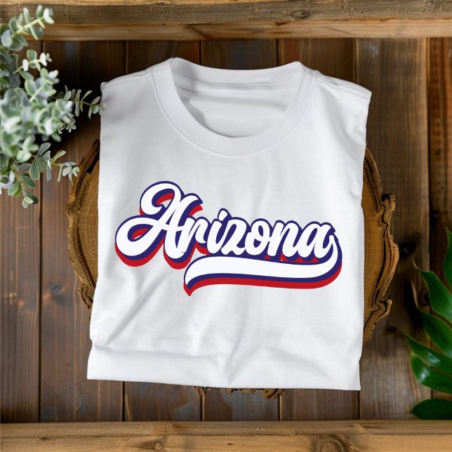 Arizona Red White and Blue Vintag Script T - Shirt (Von Creator hochgeladen)